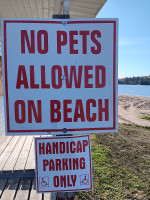 Beach rules at the park.