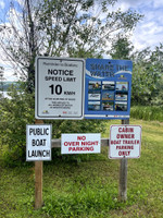 Boat launch signage.