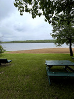 Picnic area beside the beach.