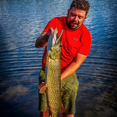 caught while standing on shore.... took a while but was released