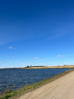 Lake from the road that crosses it.