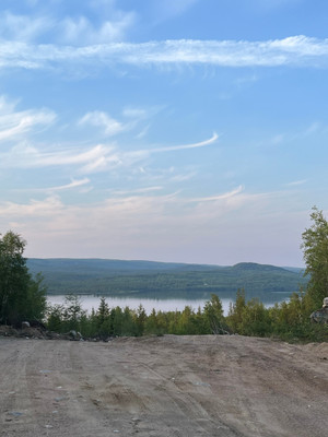 View from road leading to the lake