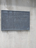 Commemorative plague at the Spruce River Dam.