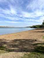 View of the beach.