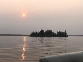 Island just out from the boat launch at Wadin Bay.