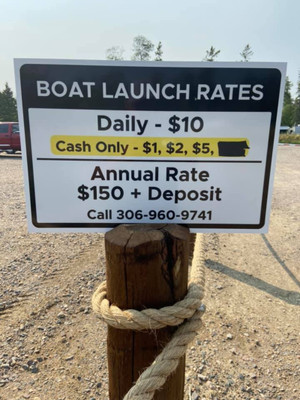 Boat Launch Rates at the marina.
