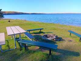 Day use picnic area on the beach.