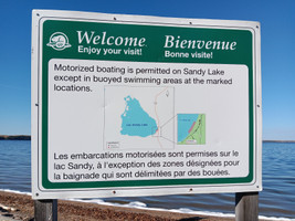 Welcome sign.